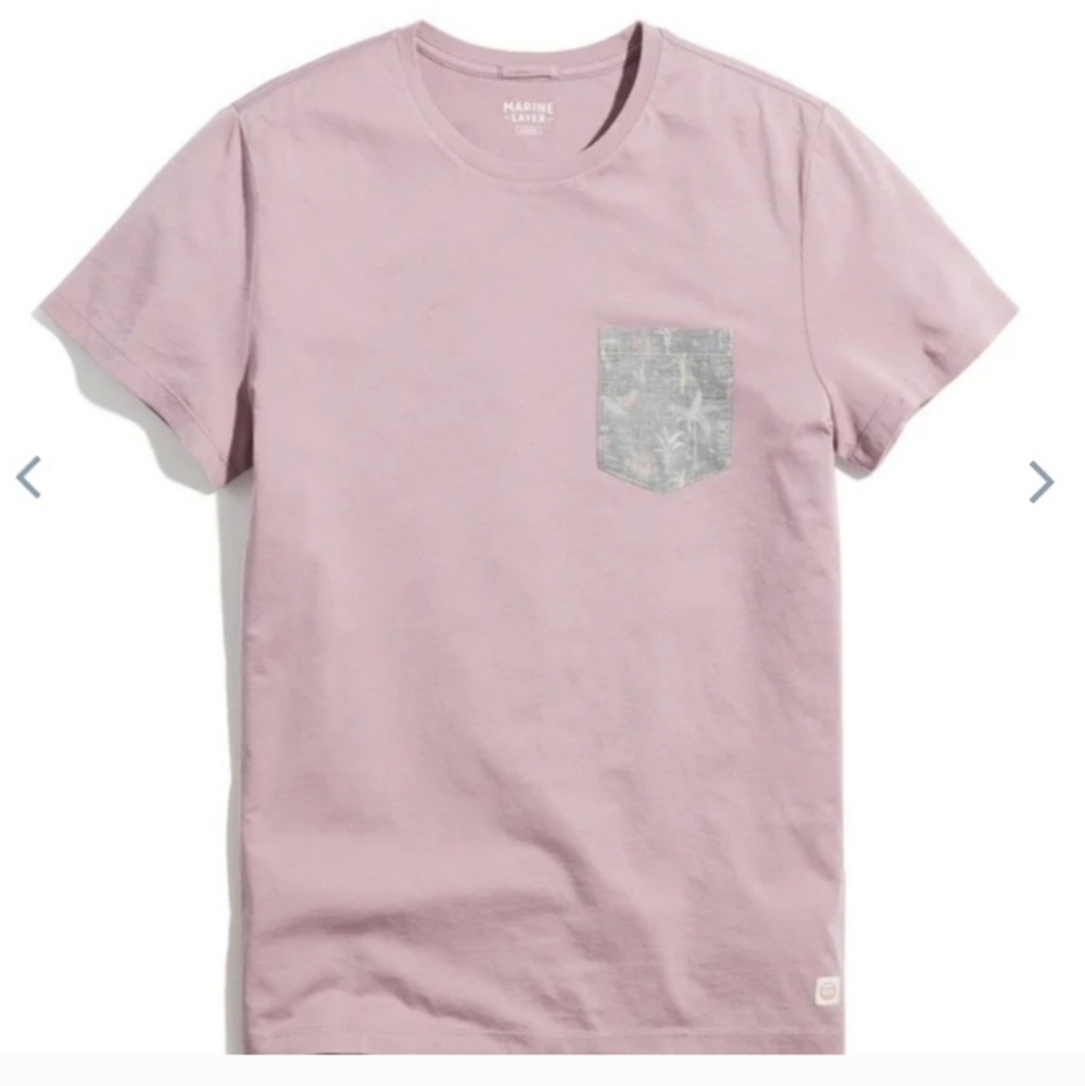 Marine Layer NWT Signature Pocket Tee in Elderberry Size 2XL